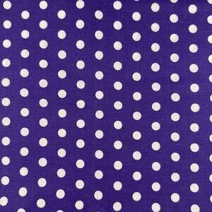 Dark Purple Medium Size Polka Dot Cotton Fabric - 1/2 Yard - Blender, Halloween